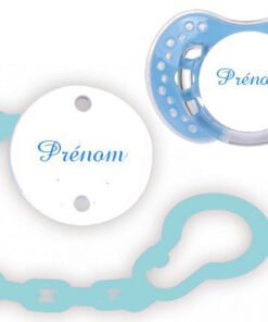 Lot tétine attache (Trendy bleue)