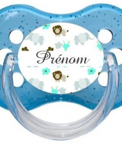 Tétine personnalisée animaux et prénom