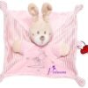 Doudou personnalisé lapin rose