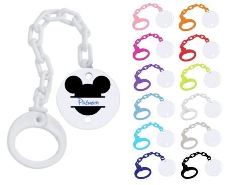Attache tétine personnalisée Silhouette Souris