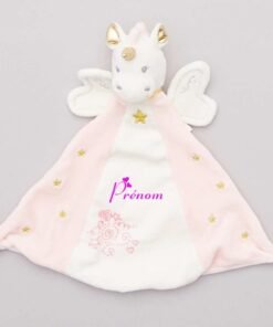 Doudou licorne personnalisé