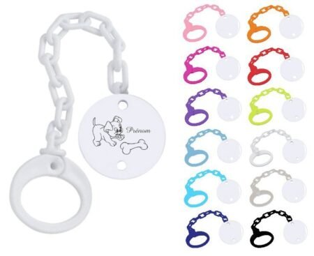 Attache-tétine personnalisée chiot