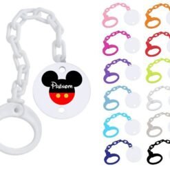 Attache tétine personnalisée Souris rouge
